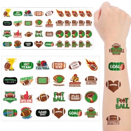 Fovths 144 Pieces Football Temporary Tattoos Football Team Tattoos Football Face Stickers for Touch Down Party Decorations Football Themed Party Supplies, 24 Designs