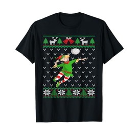 Volleyball Elf | Volleyball Team Ugly Christmas Maglietta