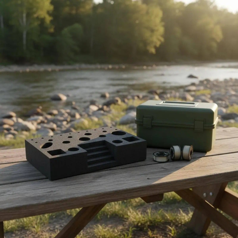 Fly Tying Tool Station Black Craft Storage