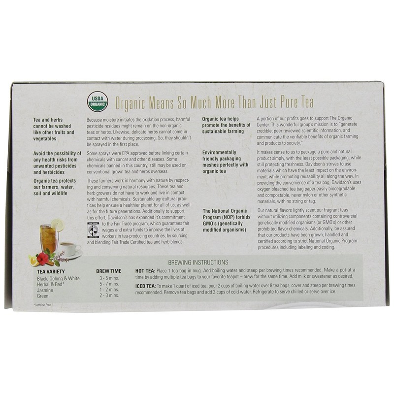 Davidson's Organics, Cherry Vanilla, 100-count Unwrapped Tea Bags