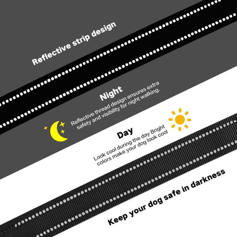 DOMIGLOW No-Pull Dog Headcollar - Reflective Head Halter Collar for