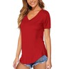 DittyandVibe Women Short Sleeve V Neck Curved Hem Tunic Tops
