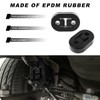 BWBWND 2PCS Car Rubber Exhaust Hanger, 2 Holes 0.47 Inch