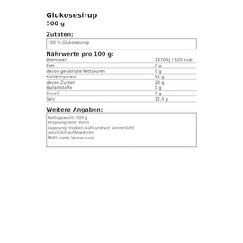SCHRONISKO BUKOWINA Glucose Syrup 500g Liquid 1 Piece