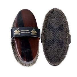 Wilhelm Haas Bürstenfabrik Inh. Stephan Vogel 4025589206915 Brush - Military - with Horsehair Longer Bristle Wreath and Leather Wrist Strap in Women's Size 200 x 85 mm