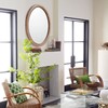 sawsile Round Wood Mirror,18 inch Circle Rustic Farmhouse Natural Wooden