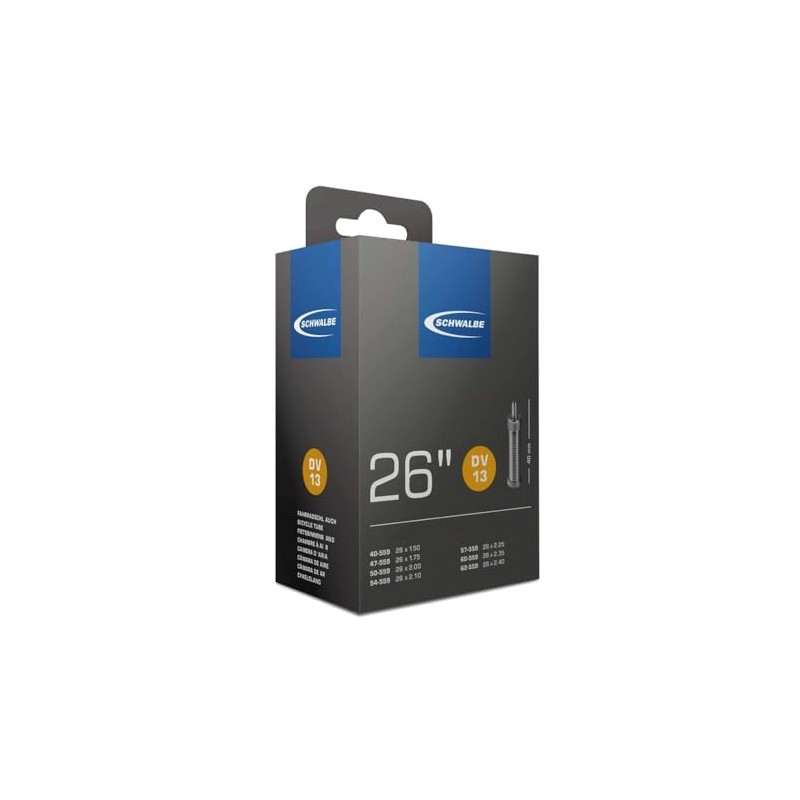 Schwalbe Unisex - Adult DV 13 in Foil Tube, Black,