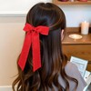 2PCS Red Bows for Hair, Hair Bow Red Bow Long
