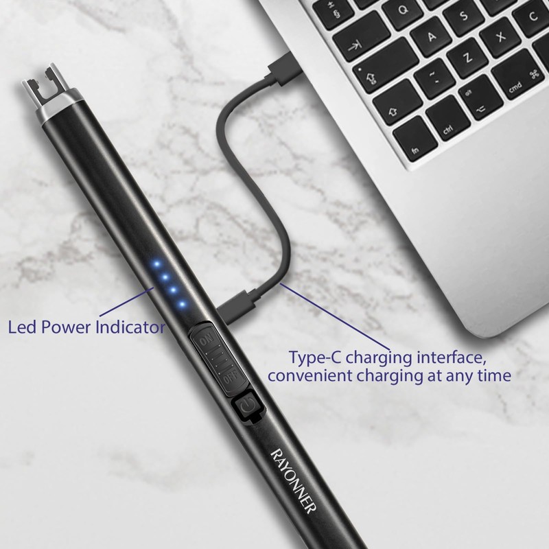 RAYONNER Candle Lighter Electric Lighter USB Lighter with Safety Switch
