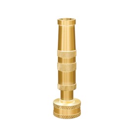 Watflow 3/4" Solid Brass Hose Nozzle - Heavy Duty High Pressure Hose Nozzle,Easy Twist Water Hose Nozzle Sprayer for Watering Flowers, Lawns, Cleaning Ground, Cleaning Car