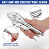 WORKPRO 10-inch Curved Jaw Locking Pliers, Chromium-Vanadium Steel Vice Grips