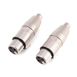 Tihebeyan 2 Pcs XLR to RCA Adapter, 3 Pin XLR Female to RCA Female Audio Microphone Microphone Adapter