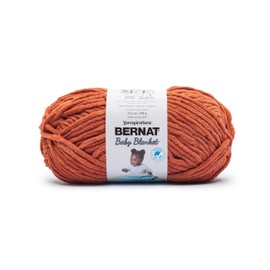 Bernat Baby Blanket Terracotta Yarn - 1 Pack of 300g/10.5 oz - 100% Polyester - #6 Super Bulky - 220 Yards - Knitting/Crochet