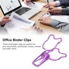 100Pcs Binder Clips Hollow Cute Bear Shape Sturdy Metal Small