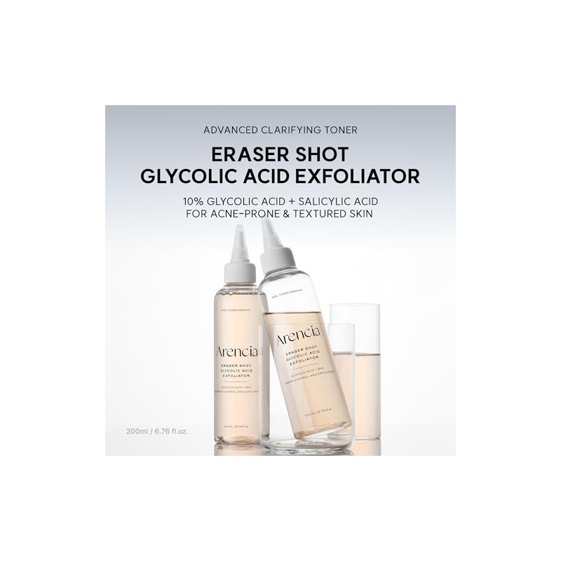 Arencia Erasor Shot 10% Glycolic Acid + BHA Exfoliating Toner