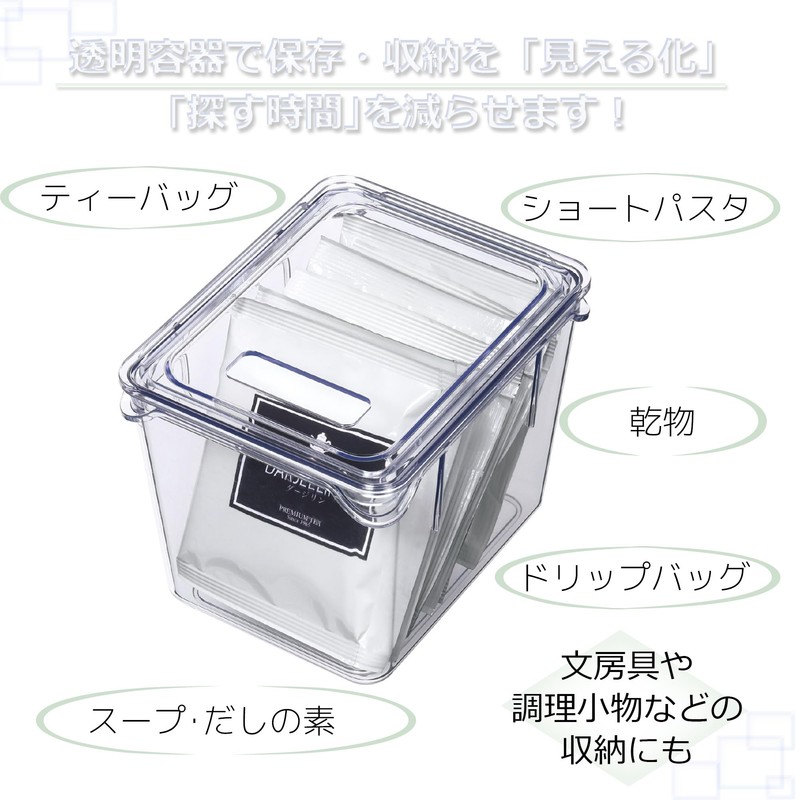 Kokubo KK-649 Transparent Storage Container, Small, Made in Japan, Clear,