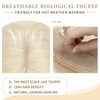 Hairro 100% Real Human Hair Toppers for Women No Bang,