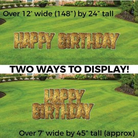 Unbranded VictoryStore Gold Sparkle EZ Happy Birthday Display Gold Glitter Decor 19866