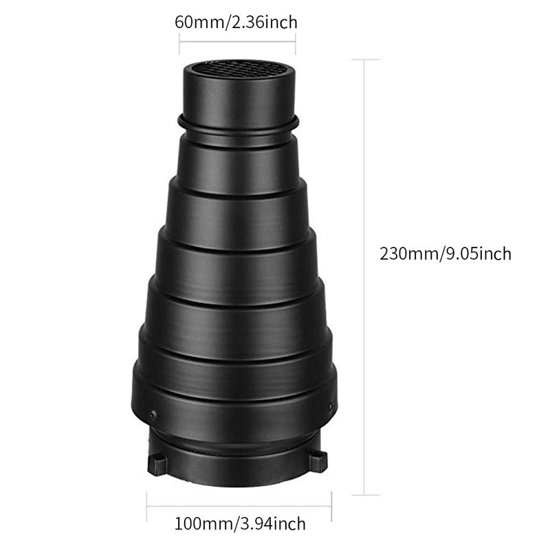 Soonpho Aluminum Alloy Conical Snoot Kit for Bowens Mount Strobe