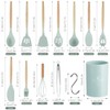 Küchenhelfer set, kochlöffel set, küchenutensilien mit Besteckbox, 12 Stück Silikon