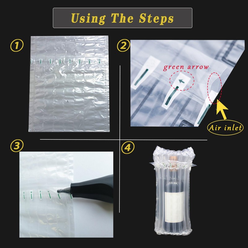 STAYWILD 31 Packs Wine Bottle Travel Protector & Inflatable Bags