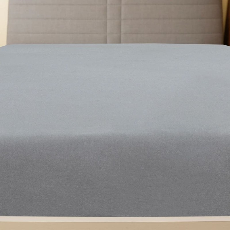 vidaXL Grey Jersey Fitted Sheets Set - 2 Pieces, 140x200