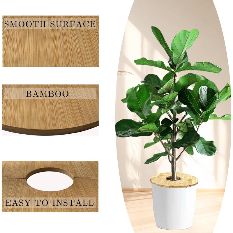 Medonala Bamboo Plant Pot Cover，Indoor Plant Protector from Animals,Flowerpot Decorative