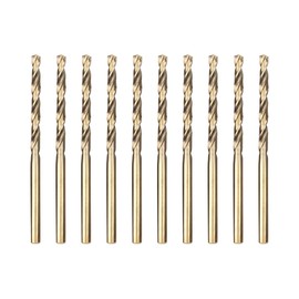 Meccion HSS Cobalt Jobber Drill Bit 10pcs 3.0mm Twist Drill Bit for Drilling Stainless Steel and Metal
