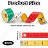 Pack of 2 tailor's measuring tape, sewing tape, body measuring