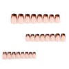 24pcs French False Nails Short - Leopard Print Pattern Stick
