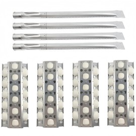 GDCERIX Grill Briquettes Tray Replacement Kit for Summerset Sizzler 26" 32" 40" Grill, Heat Plate and Grill Burner for RCS RJC26A RJC32A RJC40A Grill Replacement Parts, 4 Pack