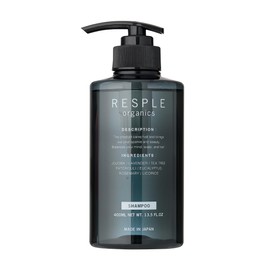 RESPLE ORGANICS Relaxing Shampoo, 13.5 fl oz (400 ml), Amino Acid Shampoo, Full Body Washable, Gold Jojoba Oil Blend, Natural Essential Oils, Scalp Care, Hair Care, Odor Care, Body Shampoo, Gift,