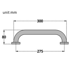 Shower Handle for Seniors Bath Handle Wall Handle Shower Handle Retro Brass Grab Rail 300 mm x 80 mm x 48 mm