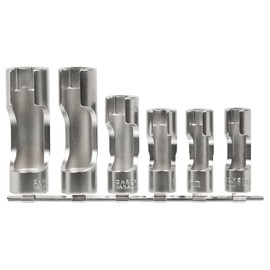 SW-Stahl 01482L Steckschlüsseleinsätze offen, 3/8 Zoll, 10-19 mm, 6-teilig, geschlitzt Adapter I Nuss I Steckschlüssel-Einsatz sechskant I lang I schwer zugänglich