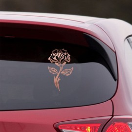 NBFU Tribal Rose Flower Art 1 (Rose Gold) (Set Of 2) Premium Waterproof Vinyl Decal Stickers For Laptop Phone Accessory Helmet Car Window Bumper Mug Tuber Cup Door Wall Decoration