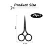 3 Pieces Black Pointed Scissors, Stainless Steel Scissors, Beauty Tools,