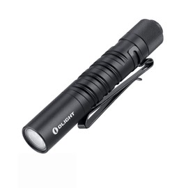 OLIGHT OLIGHT I3T EOS 180 Lumens Dual-Output Slim EDC Flashlight for Camping and Hiking, Tail Switch Flash Light with AAA Battery (Black)