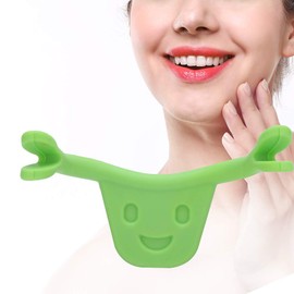 Personal Face Trainer, Smile Beauty Exerciser Facial Smile Maker Trainer Formando la boca Ejercitador para los músculos Estiramiento Levantamiento Ejercicio Labios Entrenador(verde)
