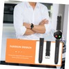OHPHCALL Watch Band for Leather Replacement Strap Black Unisex Design