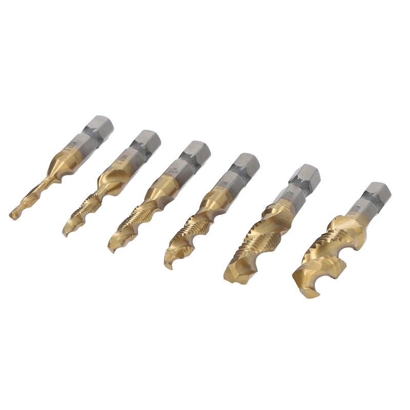 11Pcs Chamfer Drilling Tools Woodworking Ti Coated Step Drill Bits