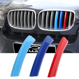 BILLDIO M-Colored Grille Insert Trims Compatible with 2007-2013 X5 E70, 2008-2014 X6 E71 Center Kidney Grill (7Beams)
