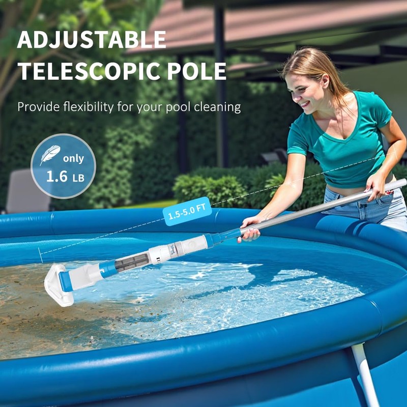 Handheld Pool & Hot Tub Vacuum - Poolstomach 29 Rechargeable