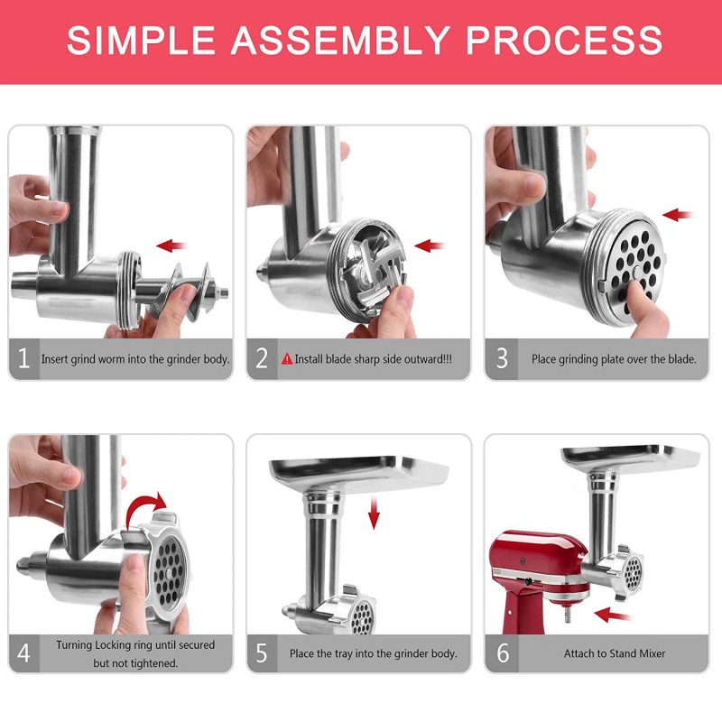 Unbranded 3 Sets Meat Grinder & Prep Slicer & Jams