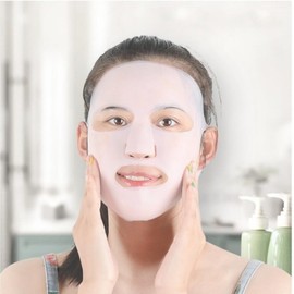 Three -dimensional mask pack auxiliary silicone repellent sheet cover medium / 입체형 마스크 팩 보조 실리콘 다회용 시트 커버 중형