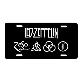 Led Zeppelin High Gloss License Plate