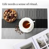 Leetaltree Grey with White Striped Placemats Set of 4 -