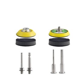 BEEK 2 x 2 inch sanding discs pads 50 mm with 4 pieces 1/8 inch and 1/4 inch shank, with 2 pieces sponge pads, for wood furniture painting, automobile