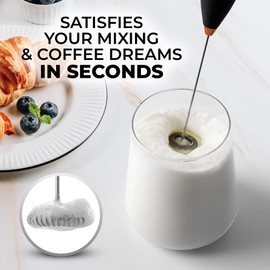 Zulay Powerful Milk Frother Handheld Foam Maker for Lattes - Whisk Drink Mixer for Coffee, Mini Foamer for Cappuccino, Frappe, Matcha, Hot Chocolate by Milk Boss (Hearts)