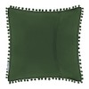 AmeliaHome Meadore 2 Cushion Covers with Pompoms Double-Sided Ultrasonic Quilting