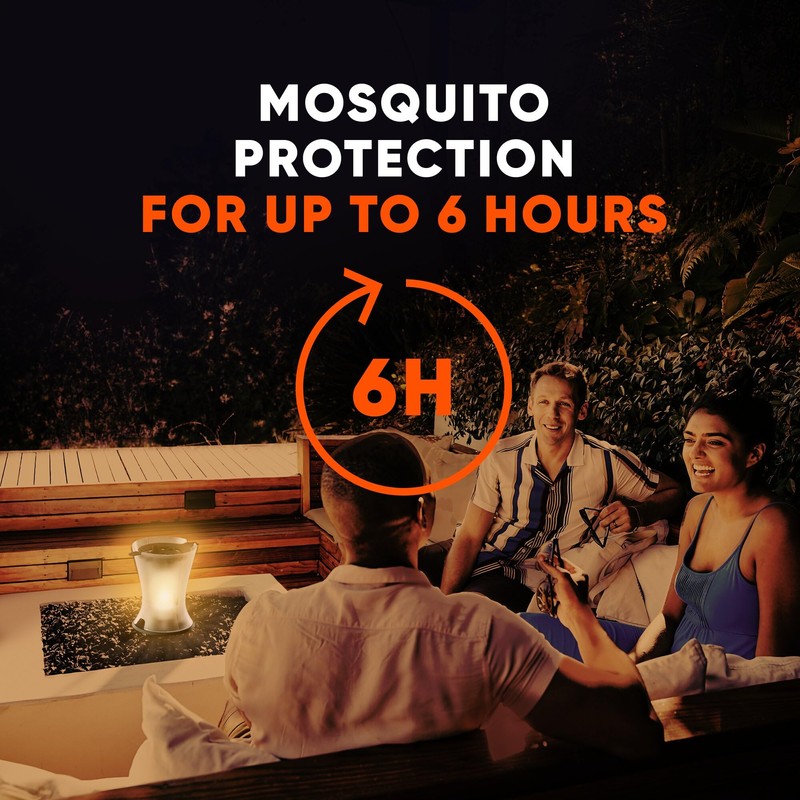 OFF! Refillable Mosquito Lamp, Repels Mosquitoes up to 10 x